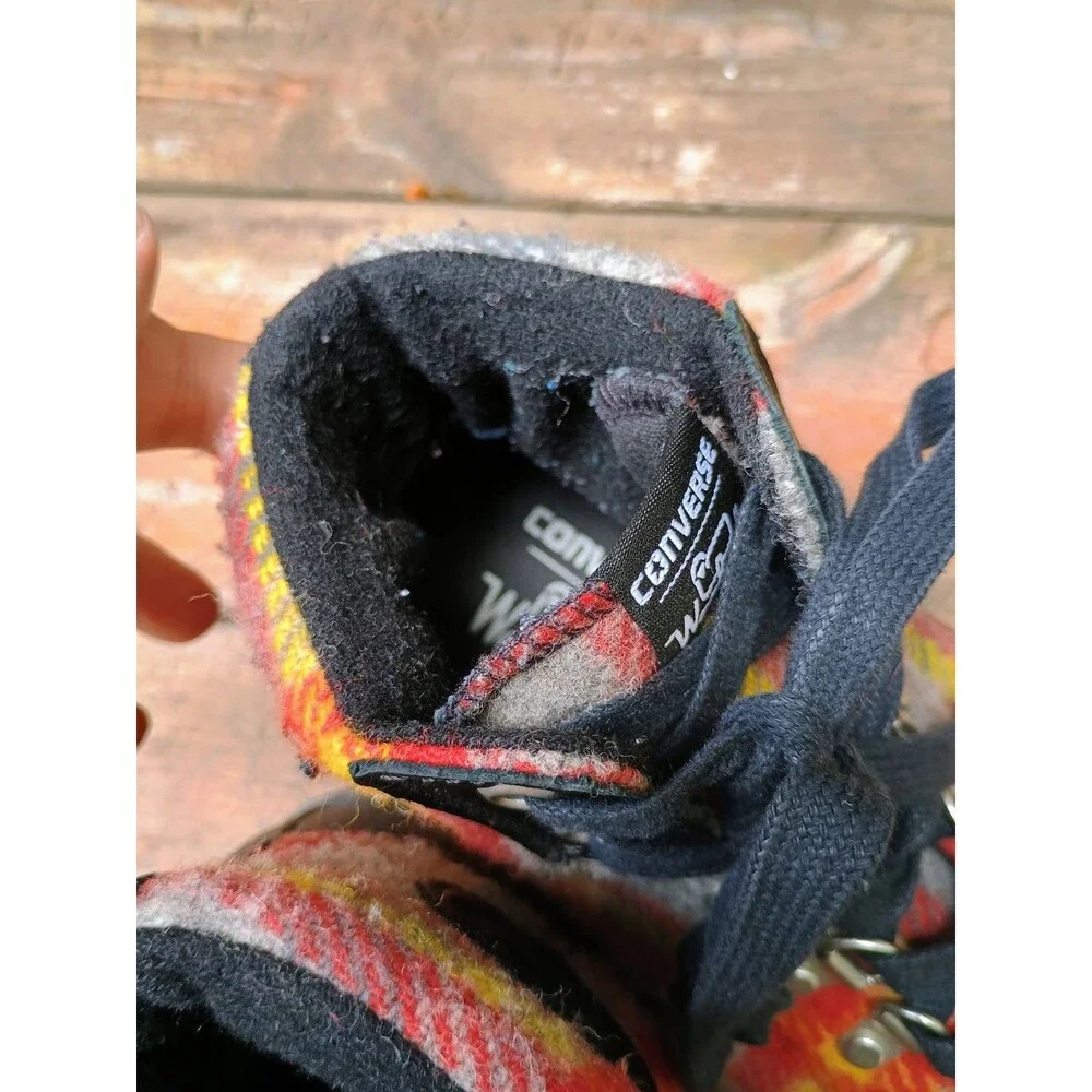 Converse Woolrich CT Street Hiker Plaid Wool All Star Chuck Taylor M 9.5 W 11 - Picture 9 of 13